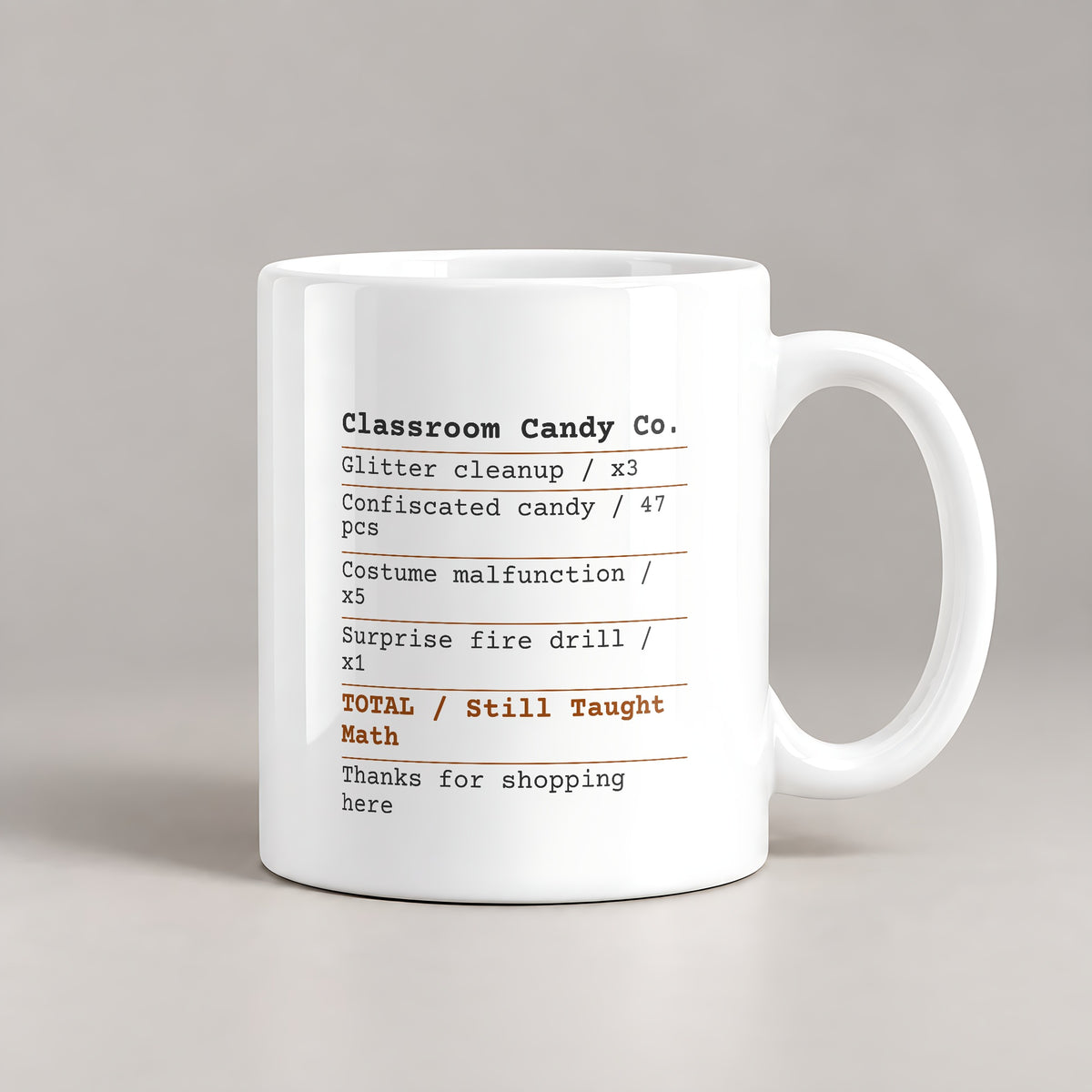 Spooky Teacher Coffee Mug Classroom Candy Receipt For Teachers - photo 3