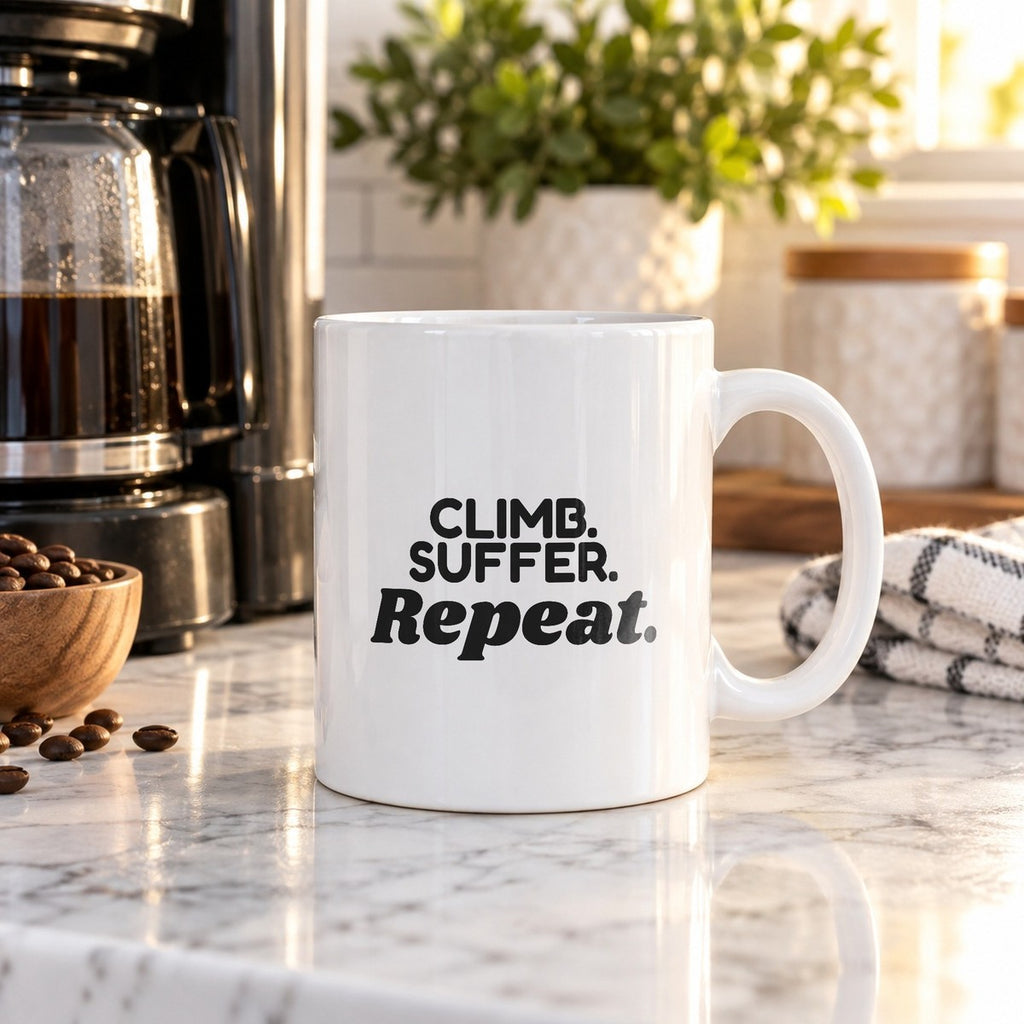 Cycling Coffee Mug Climb Suffer Repeat For Cyclists - photo 1