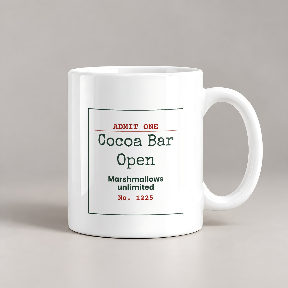 Hot Cocoa Christmas Coffee Mug Cocoa Bar Open Ticket Marshmallows Unlimited - photo 2