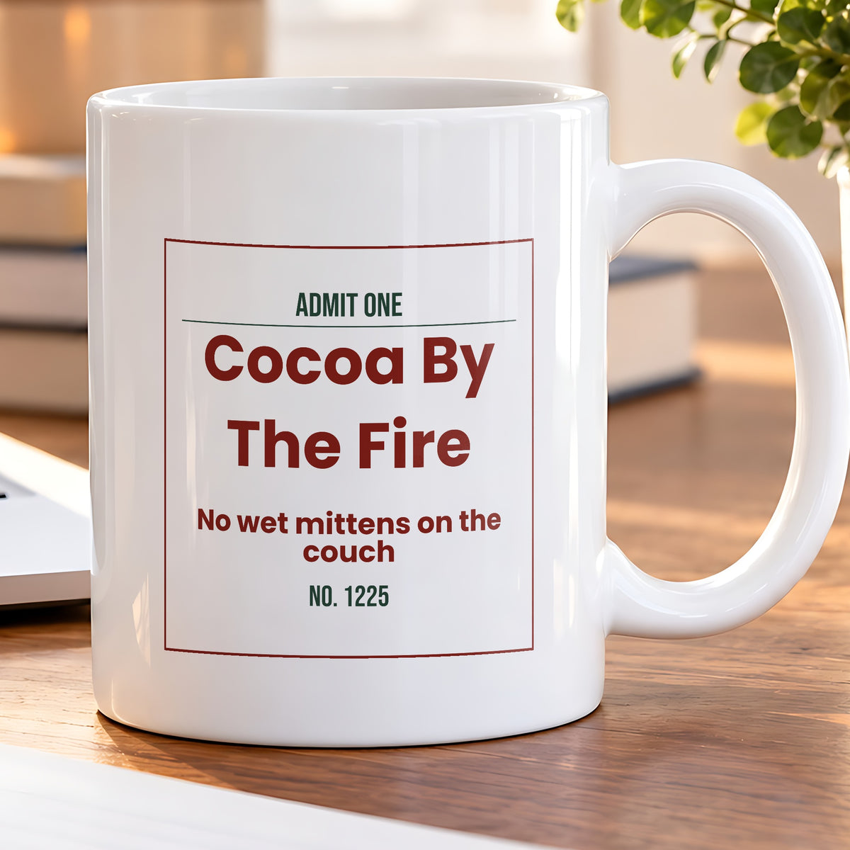 Cozy Hot Cocoa Coffee Mug Cocoa By The Fire Admit One Ticket - photo 5