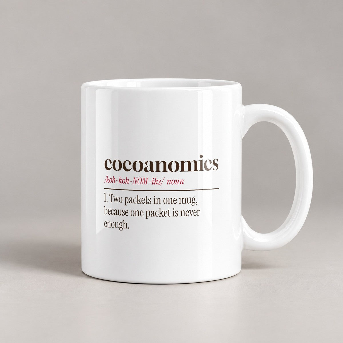 Funny Hot Cocoa Mug Cocoanomics Dictionary Definition - photo 2