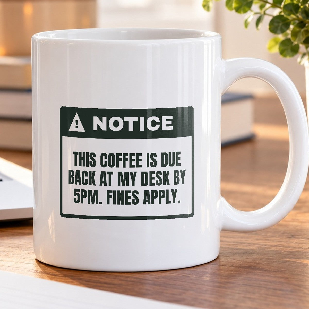 Funny Librarian Coffee Mug This Coffee Is Due Back Notice Label - photo 5