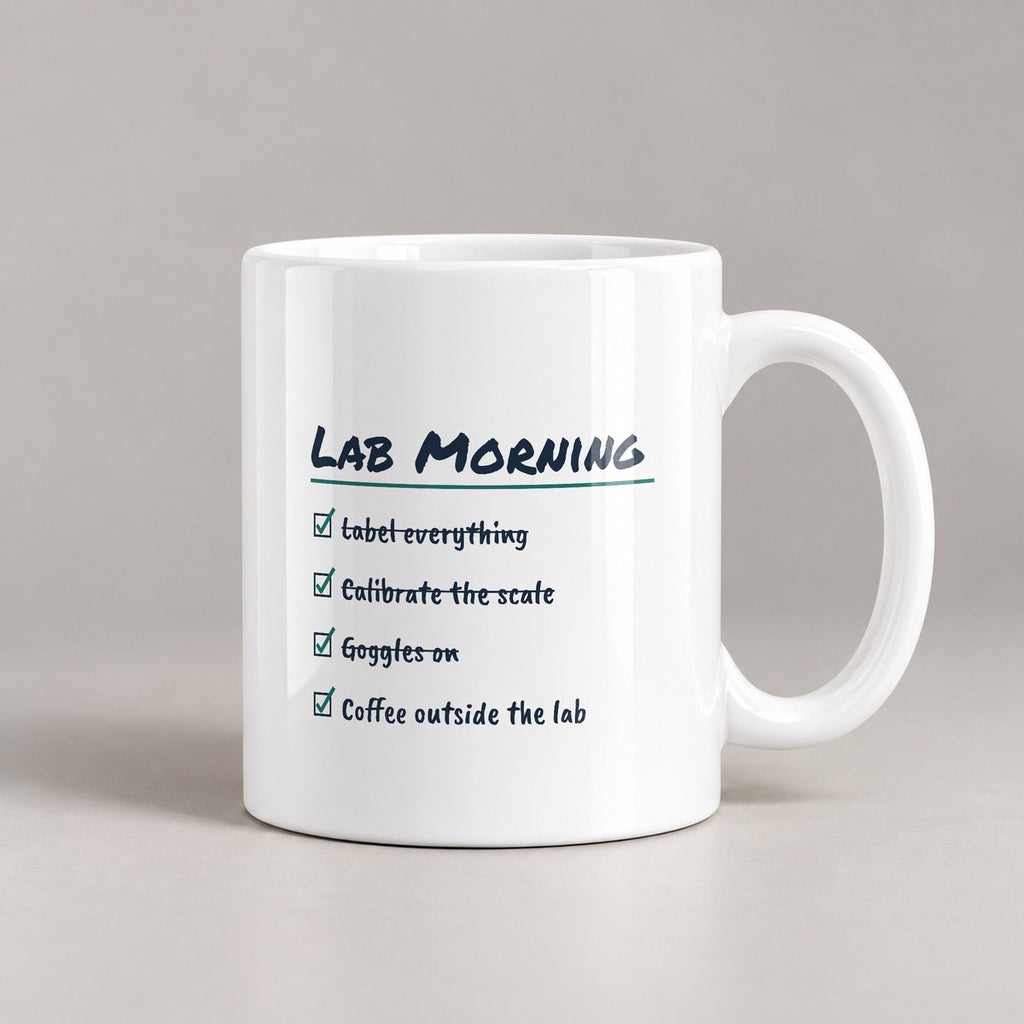 Funny Lab Coffee Mug Lab Morning Checklist For Scientists - photo 1