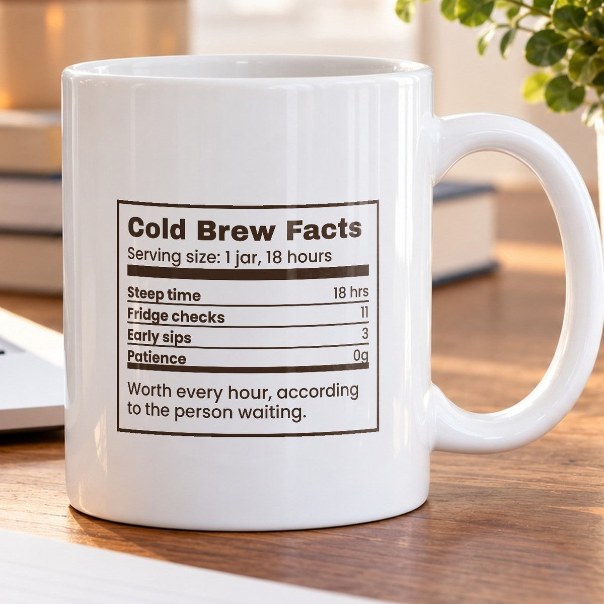 Funny Coffee Lover Mug Cold Brew Nutrition Facts For Coffee Drinkers - photo 5