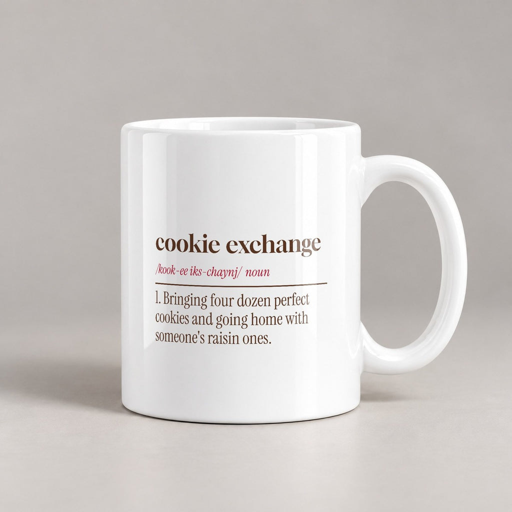 Funny Christmas Coffee Mug Cookie Exchange Definition Raisins Again - photo 2