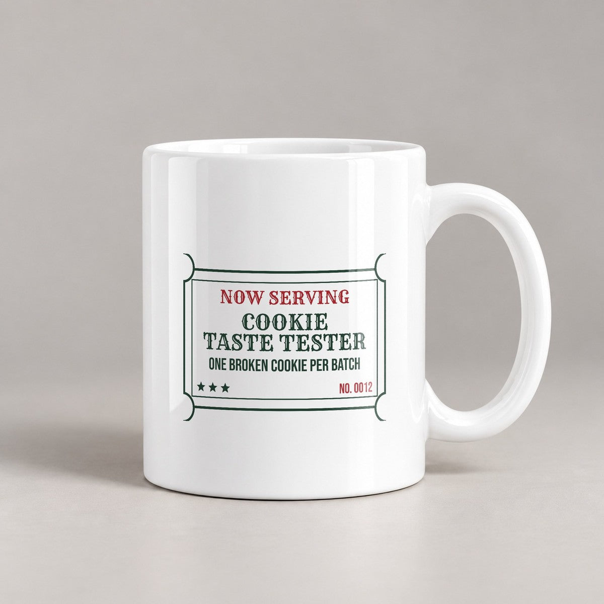 Funny Christmas Coffee Mug Cookie Taste Tester One Per Batch For Bakers - photo 2