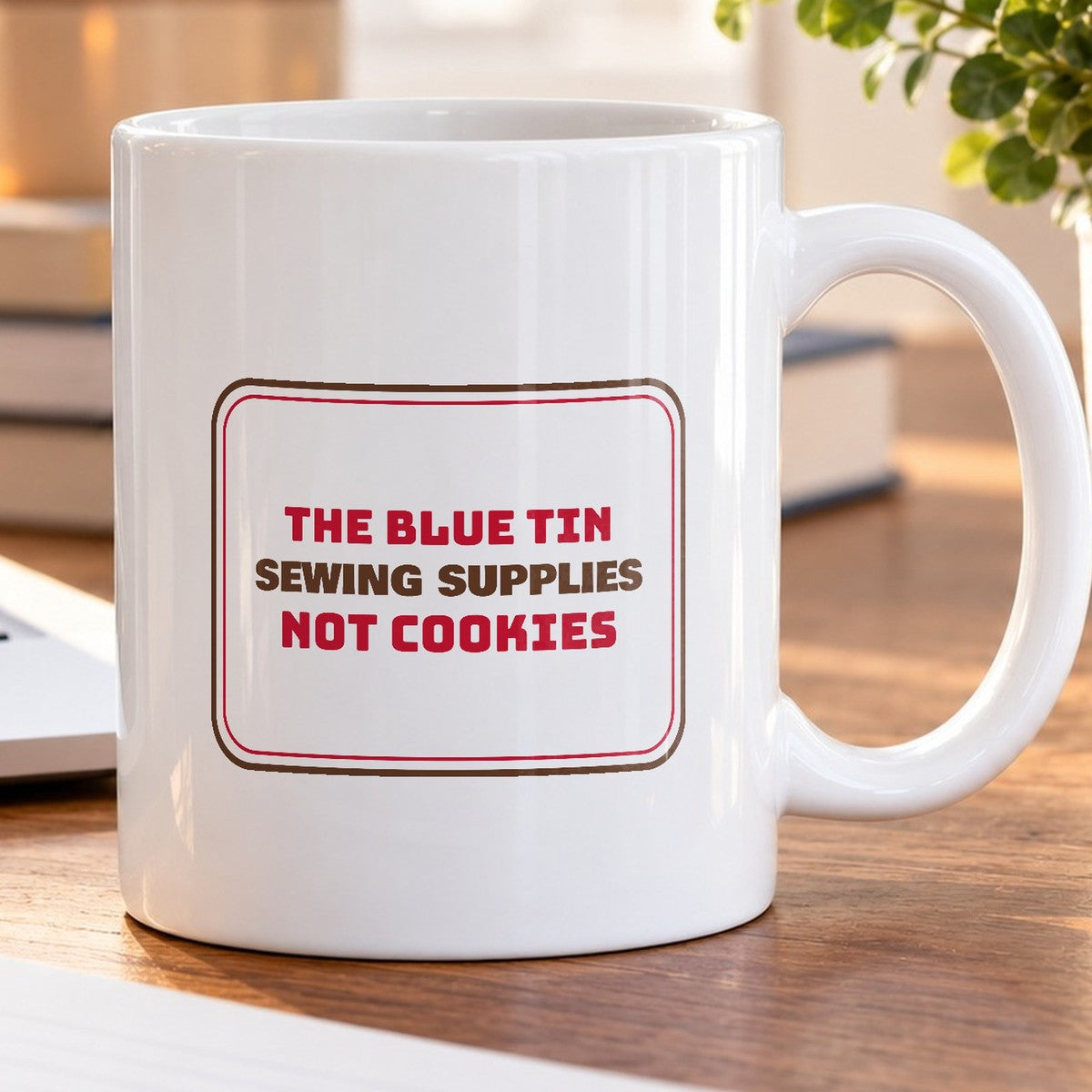 Funny Christmas Coffee Mug The Cookie Tin Is Sewing Stuff - photo 5