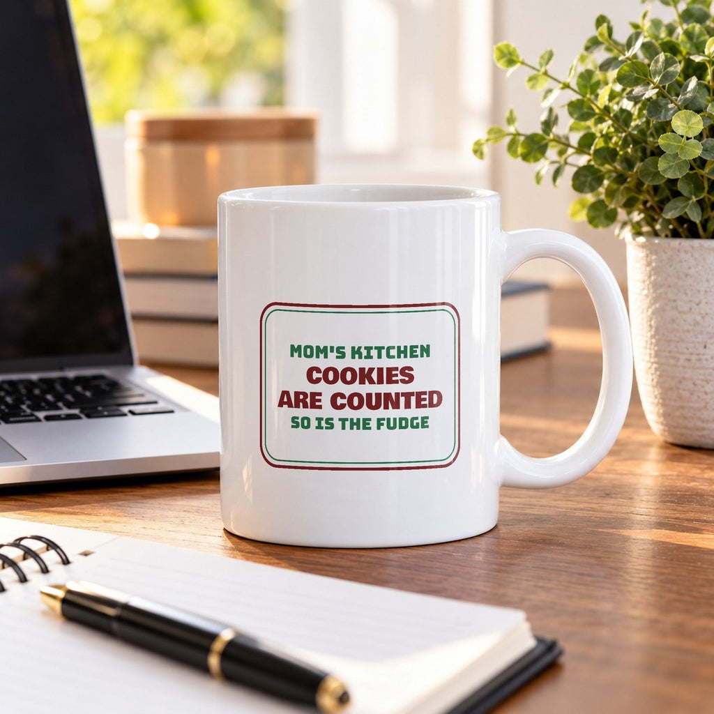 Funny Christmas Mom Coffee Mug Cookies Are Counted So Is The Fudge - photo 1