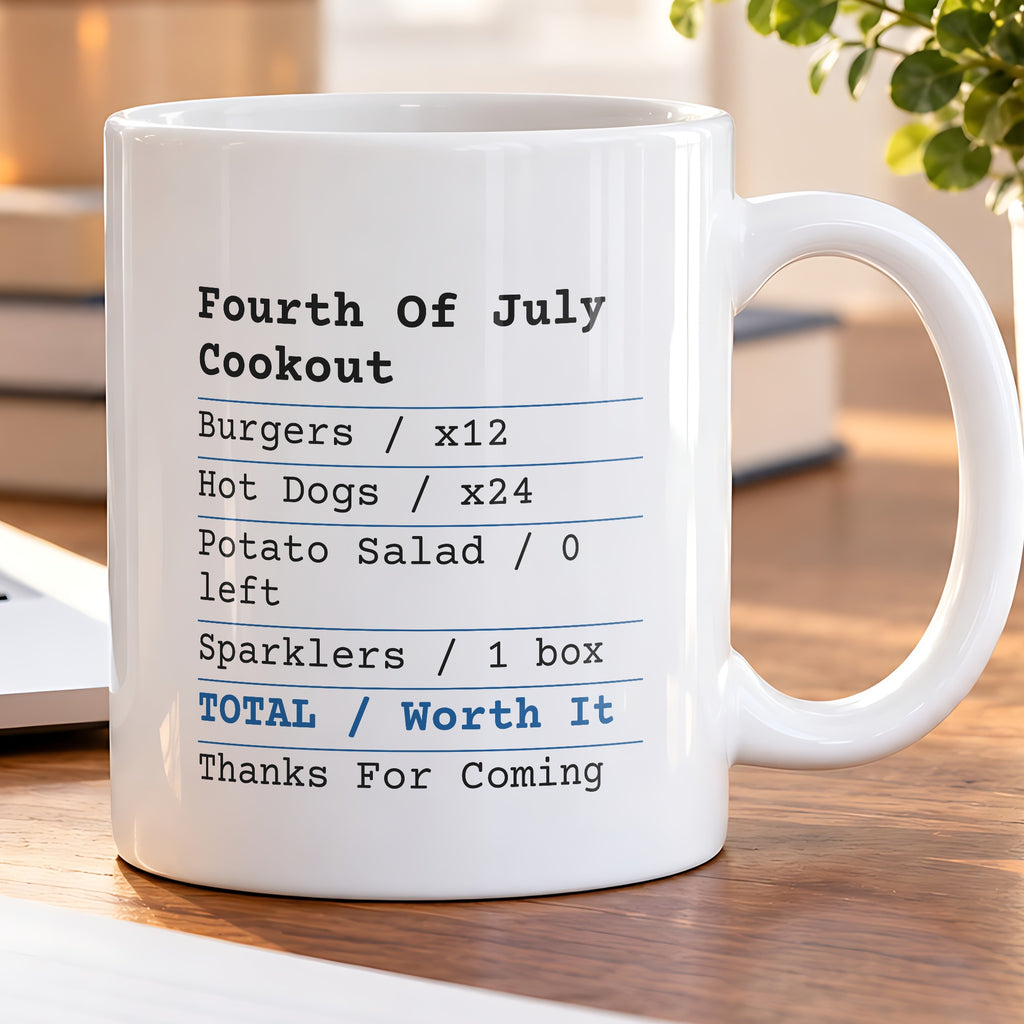 Funny Cookout Receipt Coffee Mug Fourth Of July For Host - photo 5
