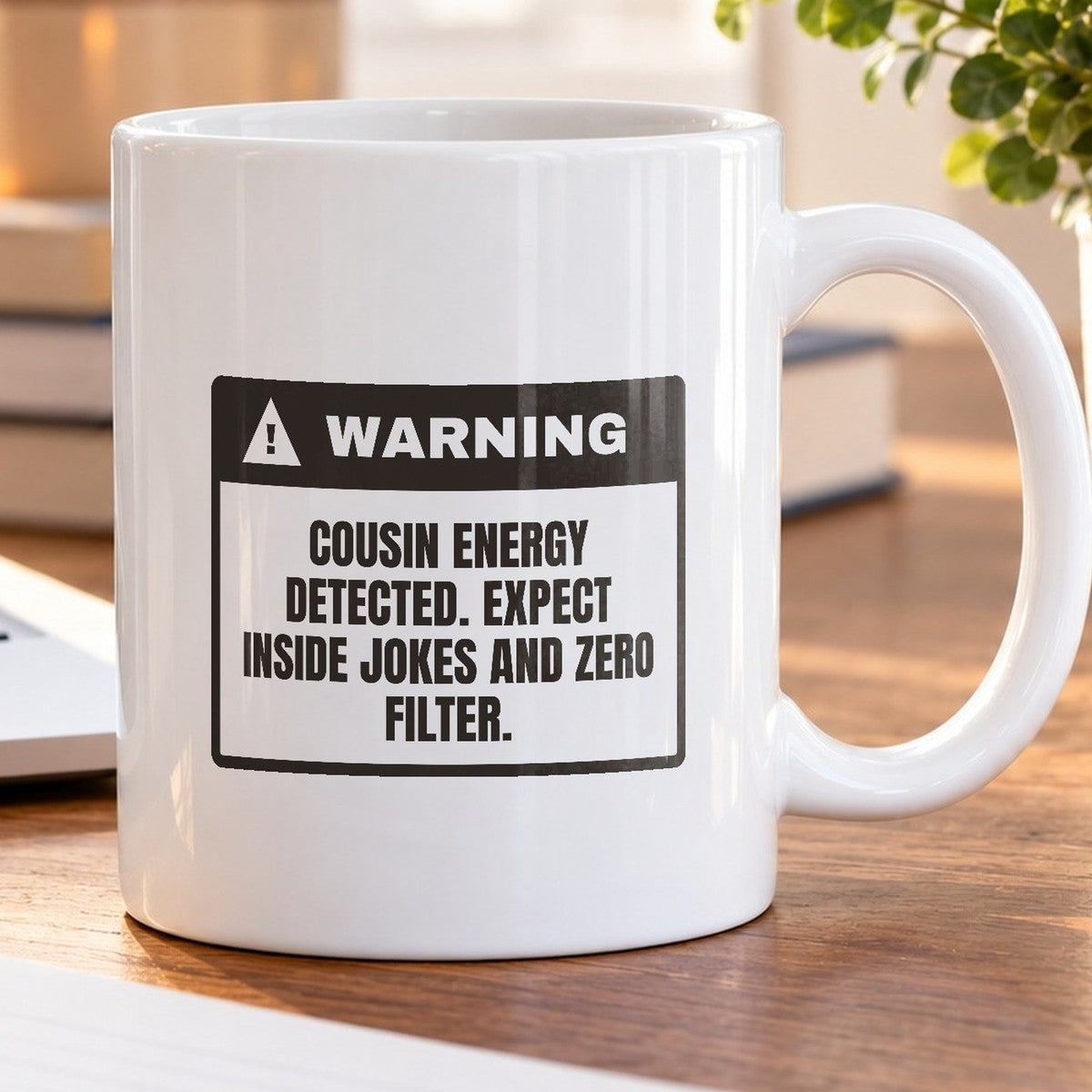 Cousin Coffee Mug Warning Cousin Energy Detected - photo 5