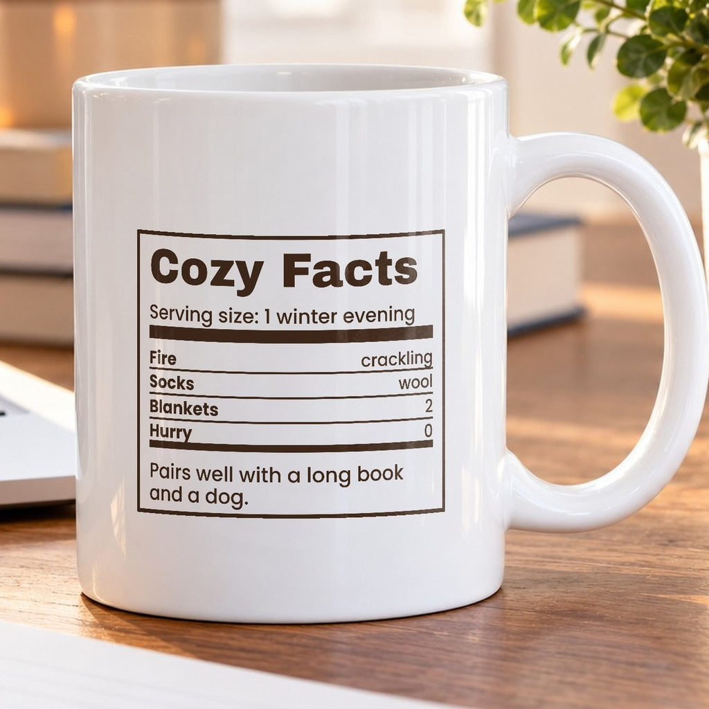 Christmas Coffee Mug Cozy Facts Nutrition Label Winter Evening - photo 5