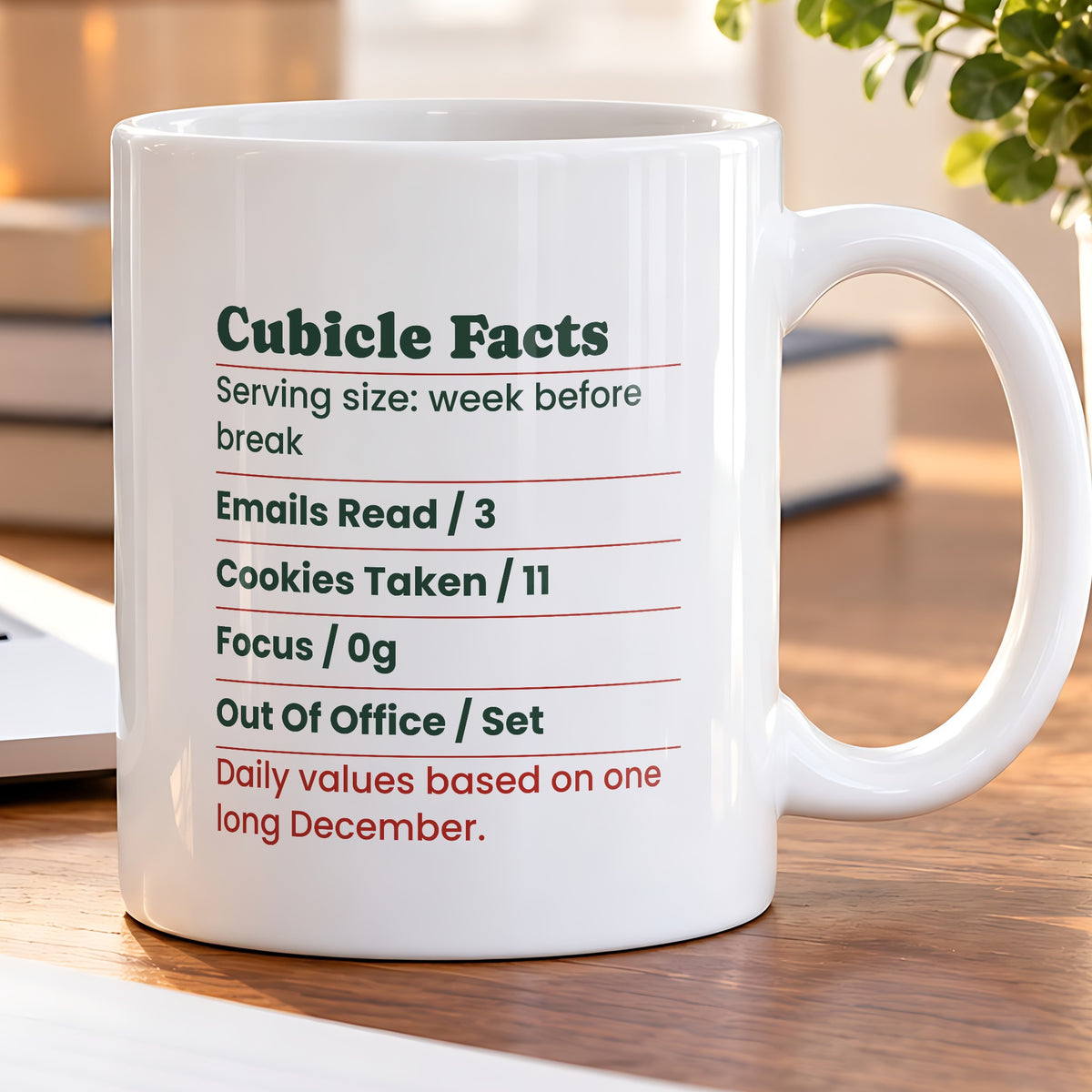 Funny Christmas Coffee Mug Cubicle Facts Label For Coworkers - photo 5