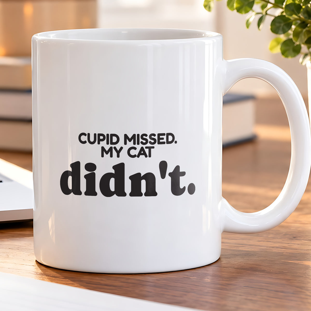 Funny Cat Coffee Mug Cupid Missed My Cat Didn't For Cat Lovers - photo 5