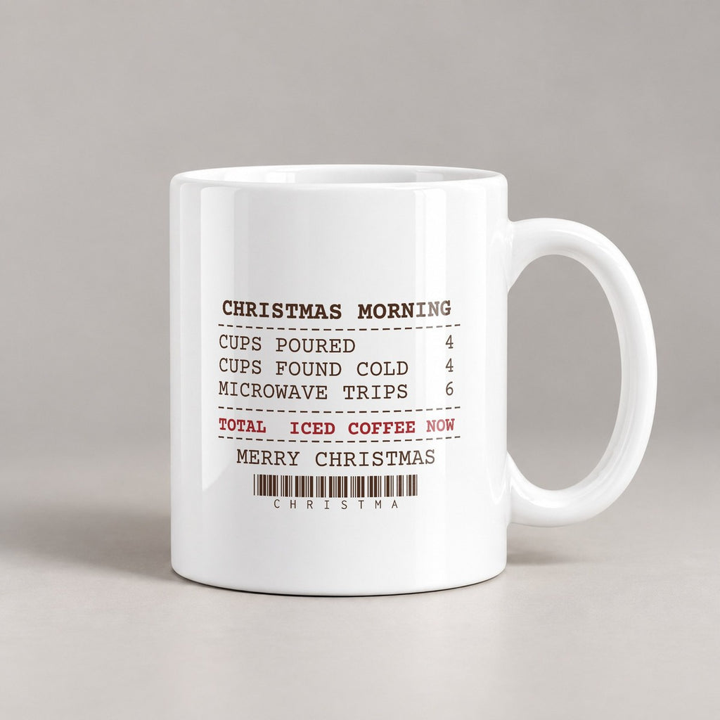 Funny Christmas Morning Coffee Mug Cups Found Cold 4 Receipt - photo 1