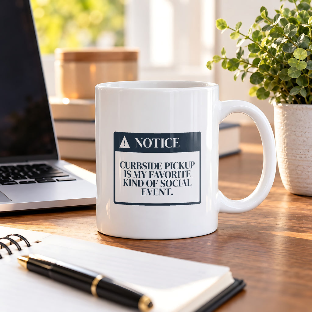 Funny Introvert Coffee Mug Curbside Pickup Notice For Homebodies - photo 2