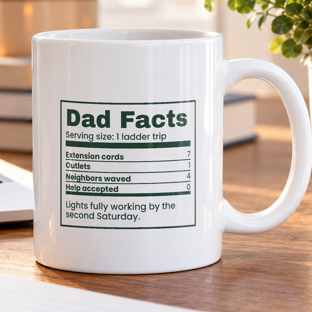 Funny Christmas Coffee Mug Dad Facts Extension Cords 7 For Dad - photo 5