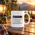 Funny Dad Joke Caution Label Coffee Mug For Dad - photo 1