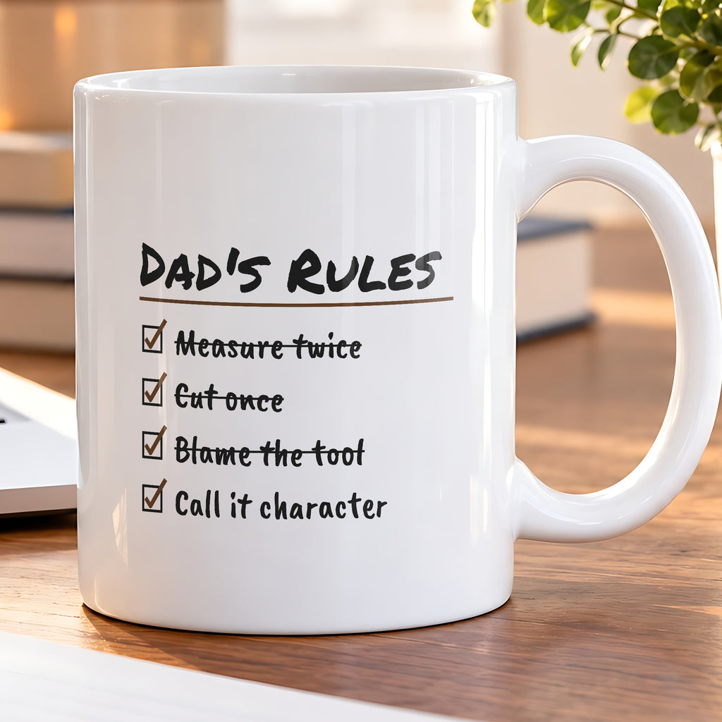 Funny Dad Coffee Mug Dads Rules Checklist For Dads - photo 5