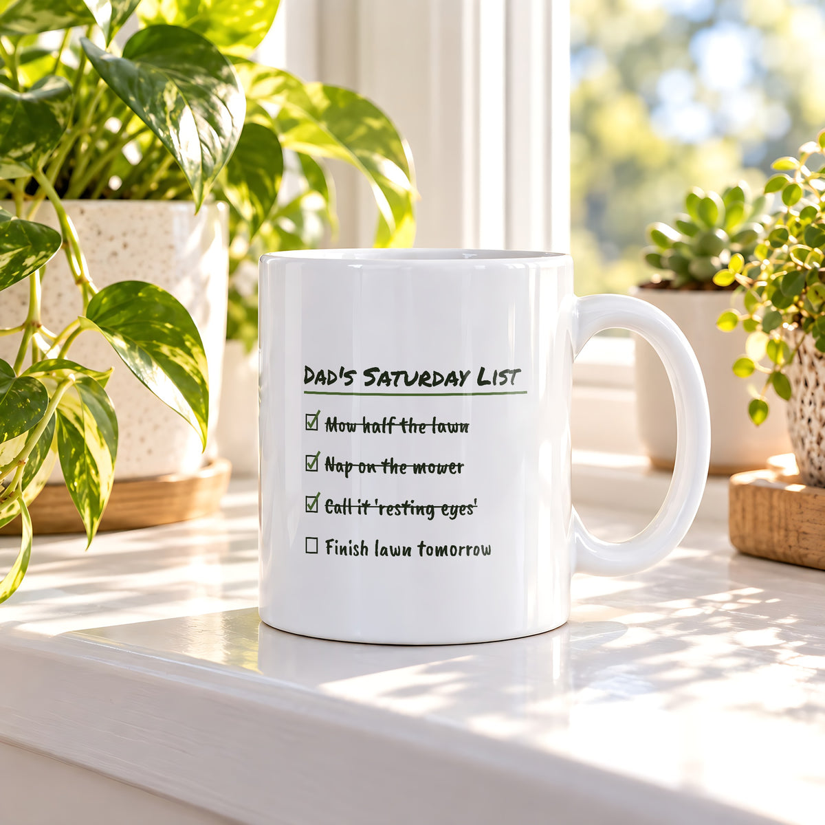 Funny Dad Saturday Checklist Coffee Mug For Dad - photo 3