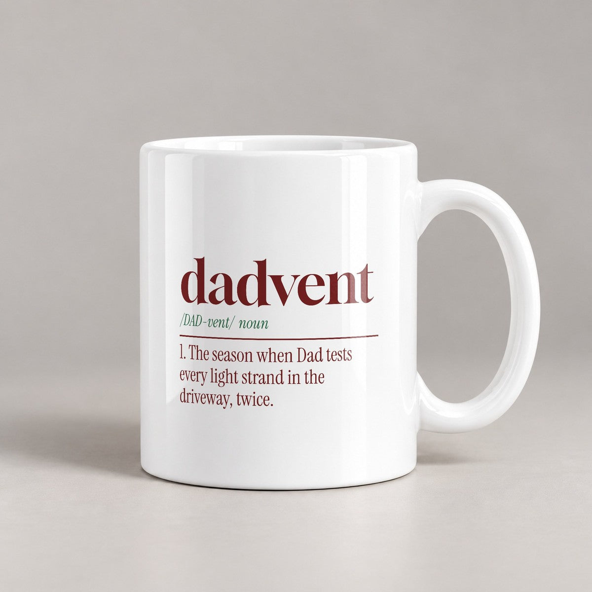 Funny Christmas Dad Coffee Mug Dadvent Dictionary Definition - photo 1