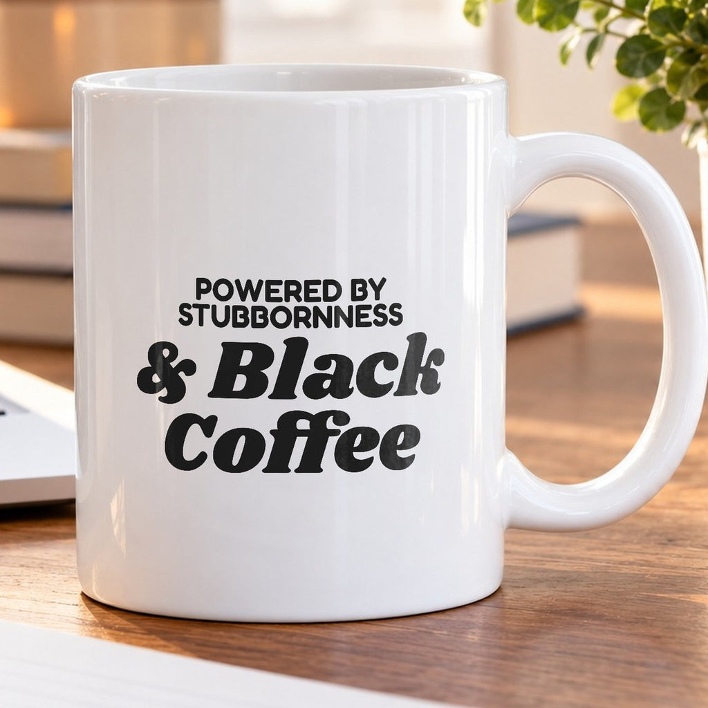 Funny Coffee Mug Powered By Stubbornness For Daughter - photo 5