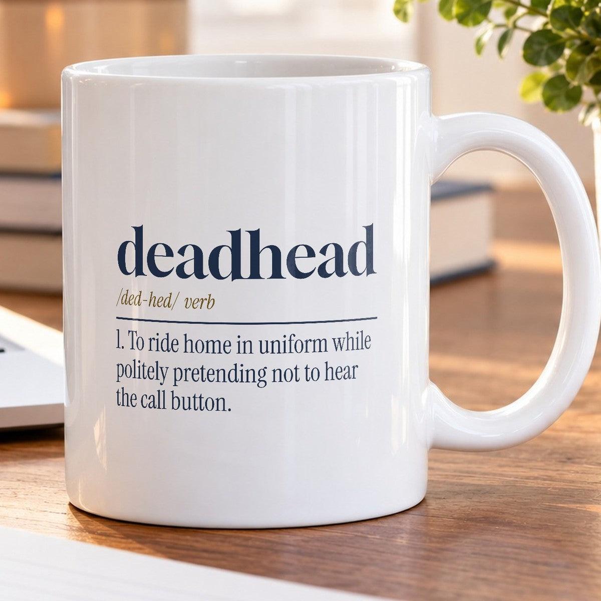 Flight Attendant Mug Deadhead Dictionary Definition Call Button - photo 5