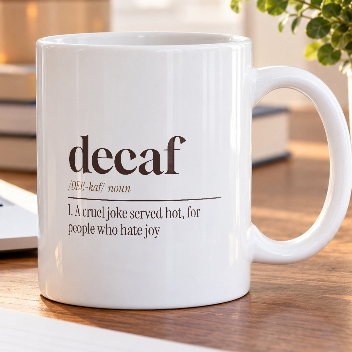 Decaf Coffee Mug Decaf A Cruel Joke Served Hot - photo 5