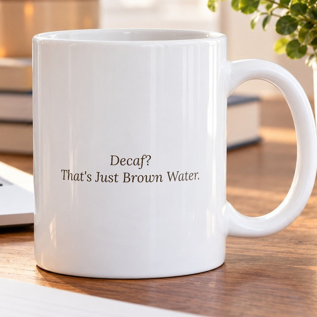 Decaf Coffee Mug That's Just Brown Water Funny - photo 5