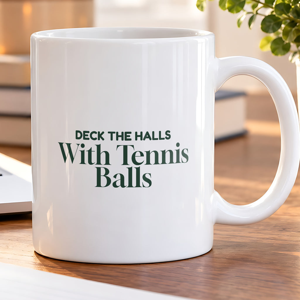 Funny Christmas Dog Coffee Mug Deck The Halls With Tennis Balls - photo 5