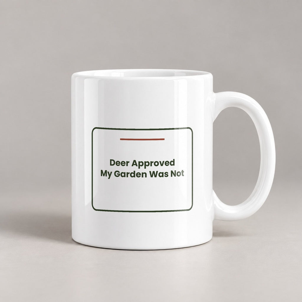 Funny Gardening Mug Deer Approved My Garden Was Not - photo 2