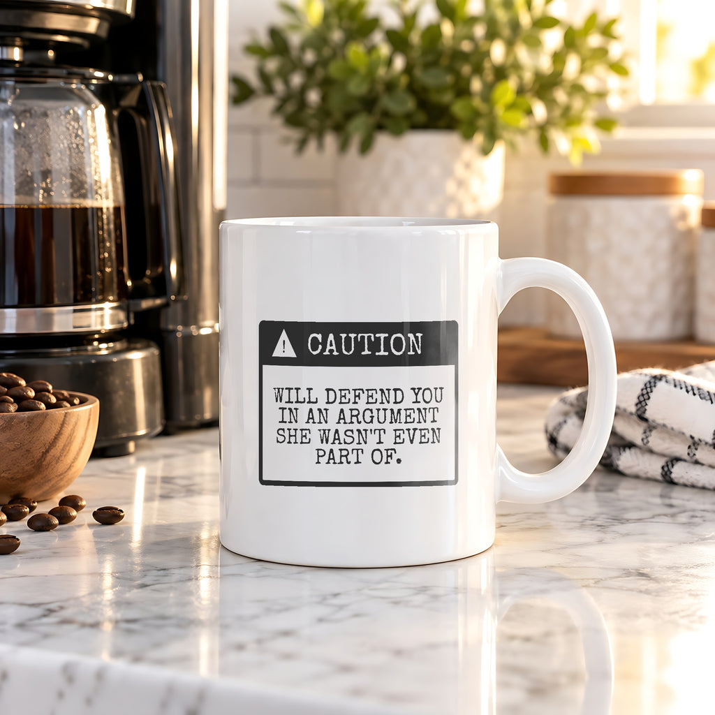 Funny Best Friend Coffee Mug Caution Will Defend You For Her - photo 3