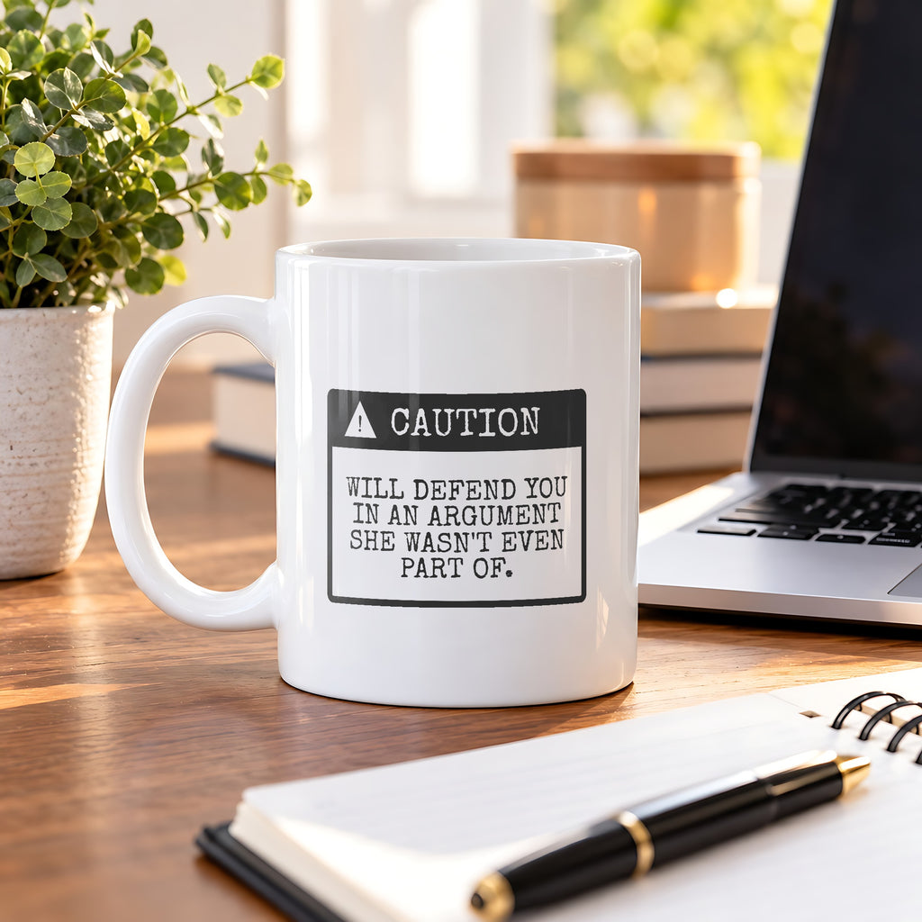 Funny Best Friend Coffee Mug Caution Will Defend You For Her - photo 4