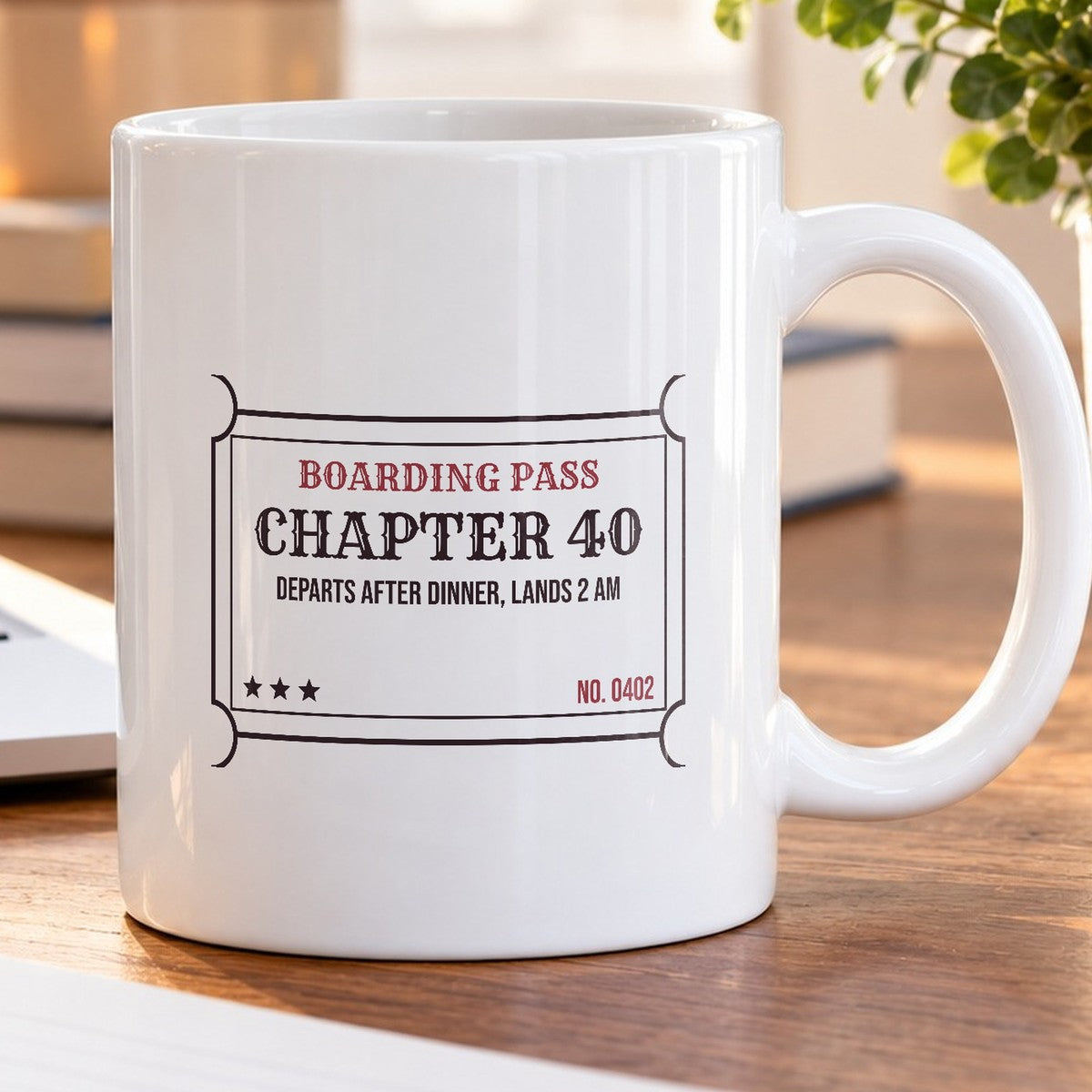 Reading Coffee Mug Departs After Dinner Late Night Book Lover Ticket - photo 5