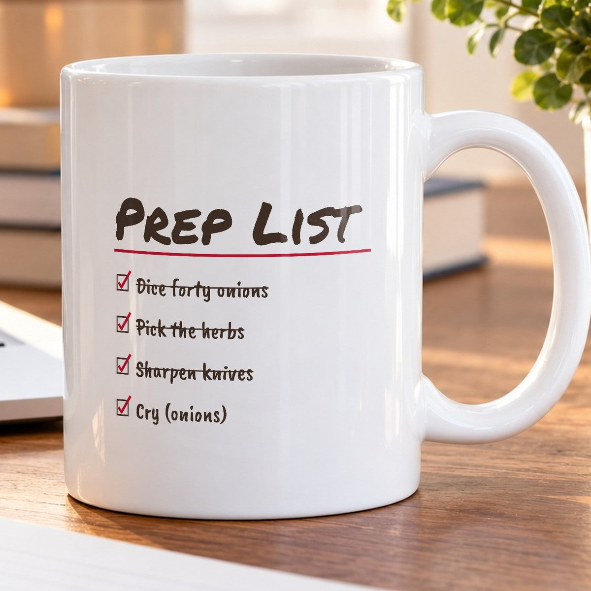 Funny Chef Coffee Mug Prep List Dice Forty Onions - photo 5