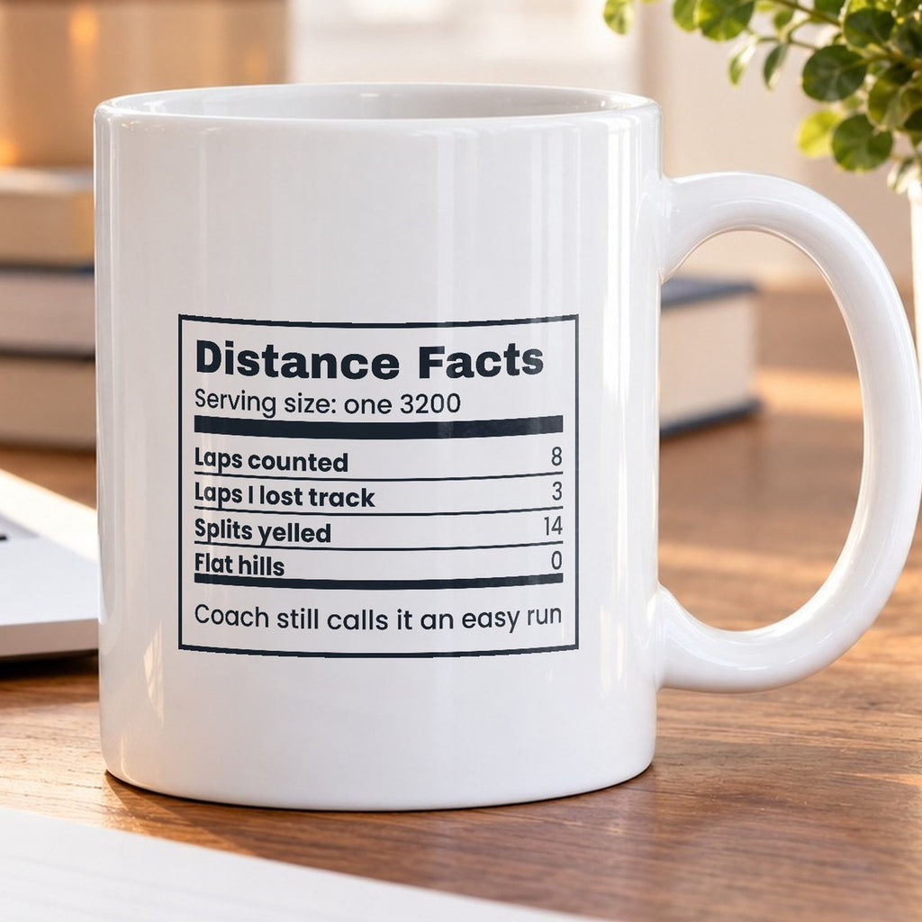 Funny Cross Country Track Coffee Mug Distance Facts Label - photo 5