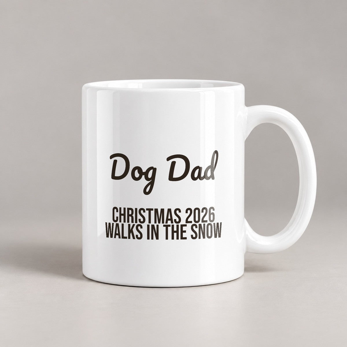 Dog Dad Christmas 2026 Coffee Mug Walks In The Snow Script - photo 1