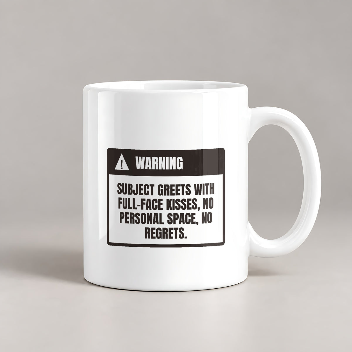 Funny Dog Coffee Mug Warning Full Face Kisses For Dog Lovers - photo 3