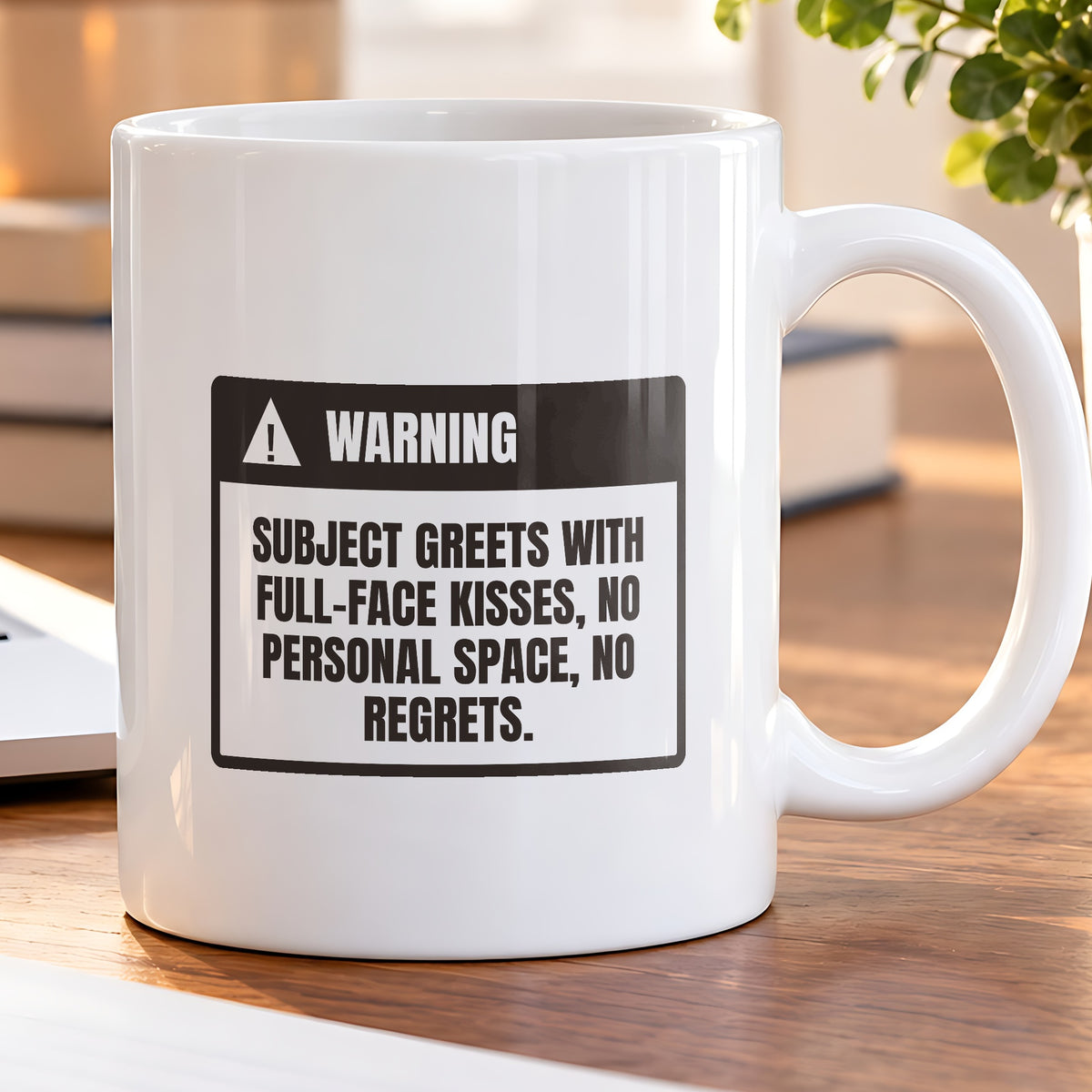 Funny Dog Coffee Mug Warning Full Face Kisses For Dog Lovers - photo 5