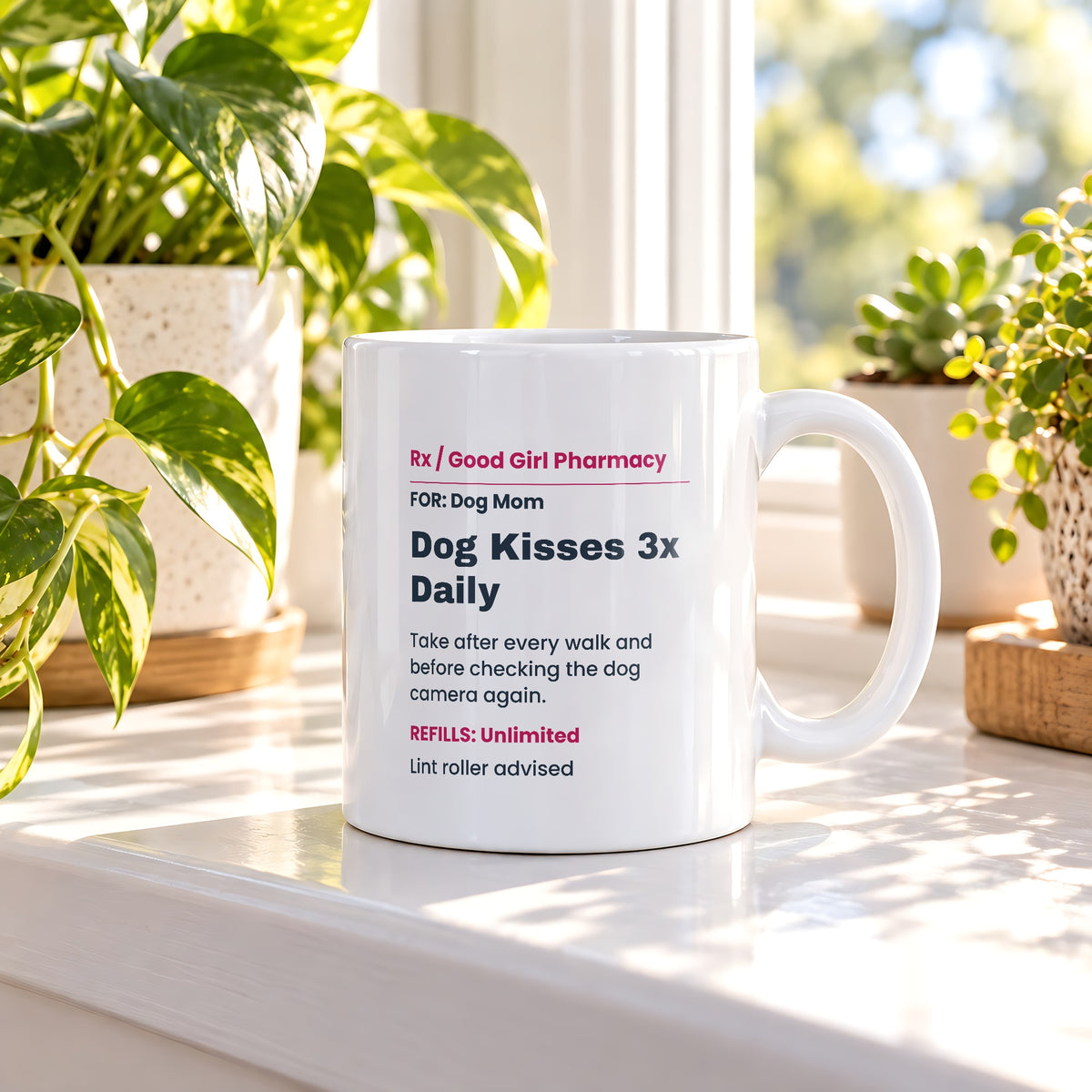Funny Dog Mom Coffee Mug Dog Kisses Prescription For Dog Lovers - photo 2