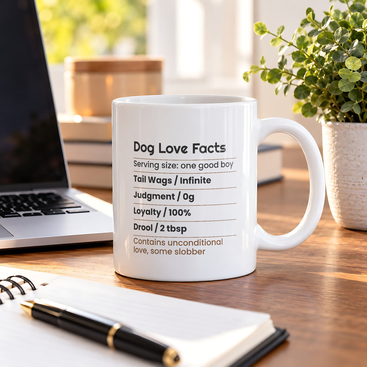 Funny Dog Valentine Coffee Mug Nutrition Facts Label For Dog Lovers - photo 1
