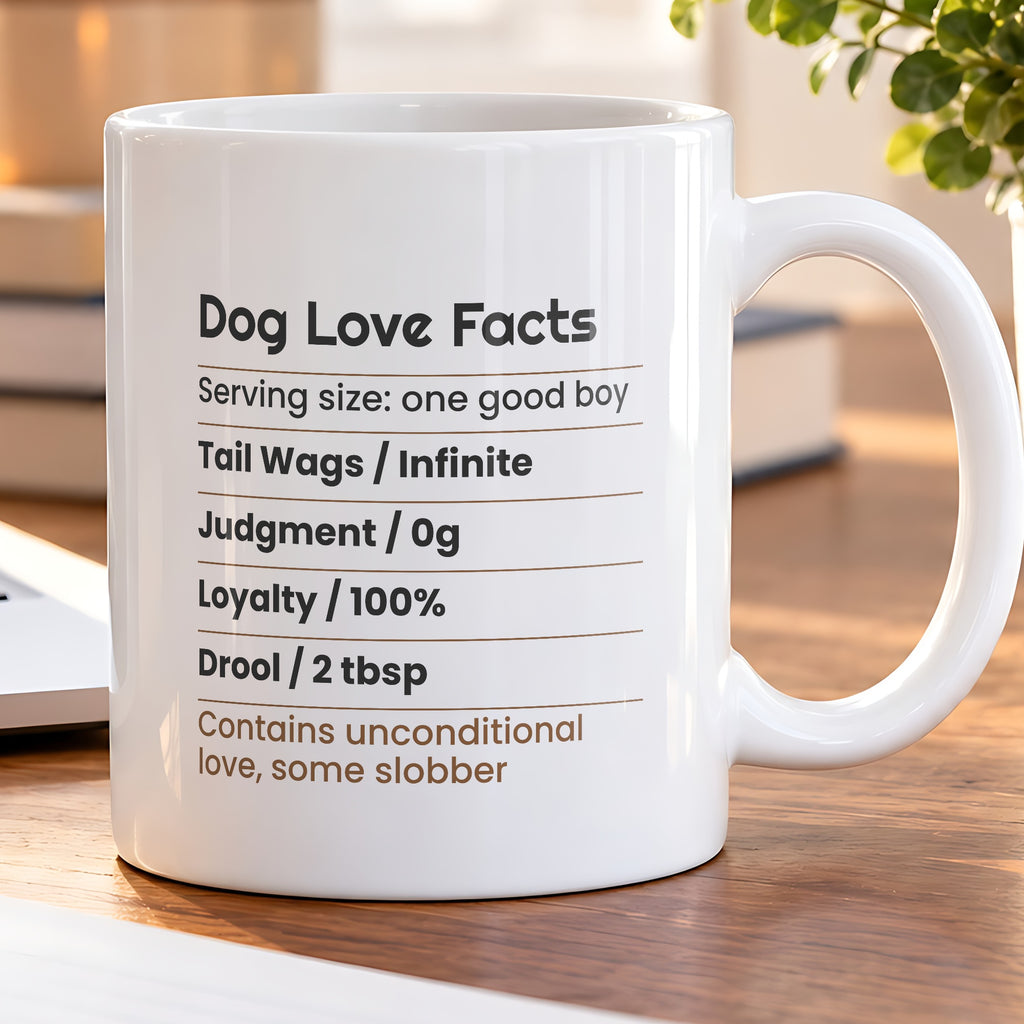 Funny Dog Valentine Coffee Mug Nutrition Facts Label For Dog Lovers - photo 5