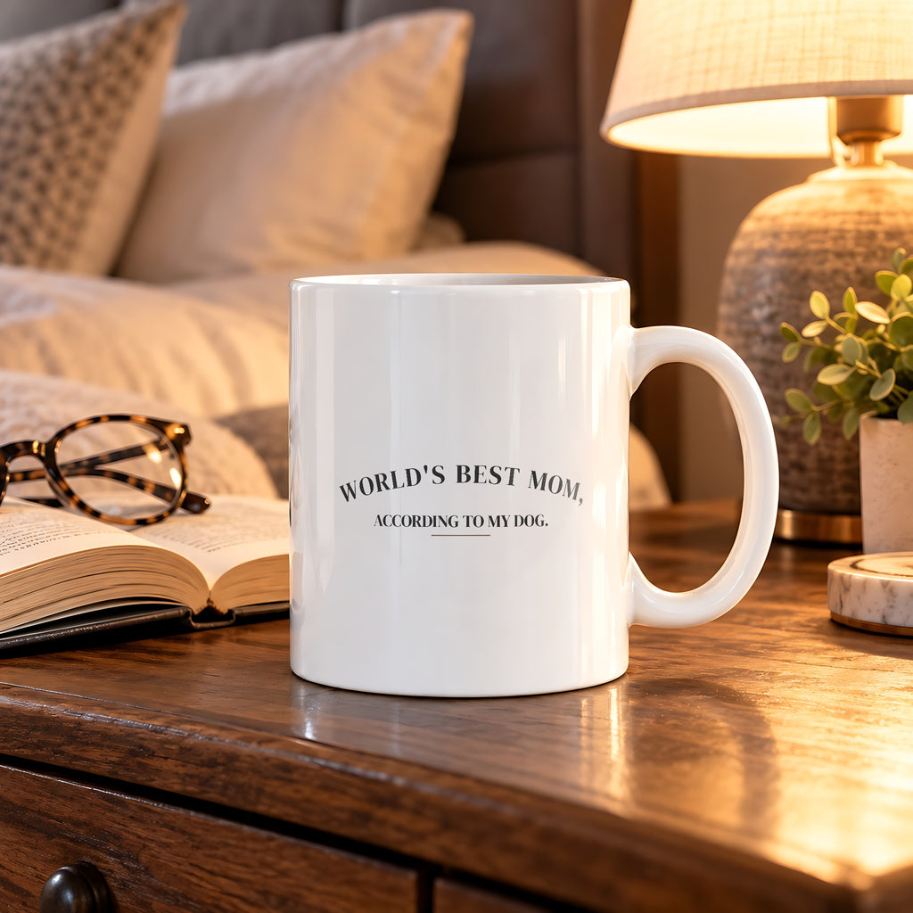 Worlds Best Mom According To My Dog Coffee Mug For Dog Moms - photo 3