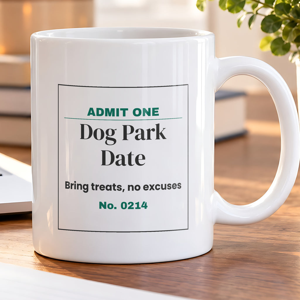 Funny Dog Park Valentine Coffee Mug Ticket For Dog Dads - photo 5