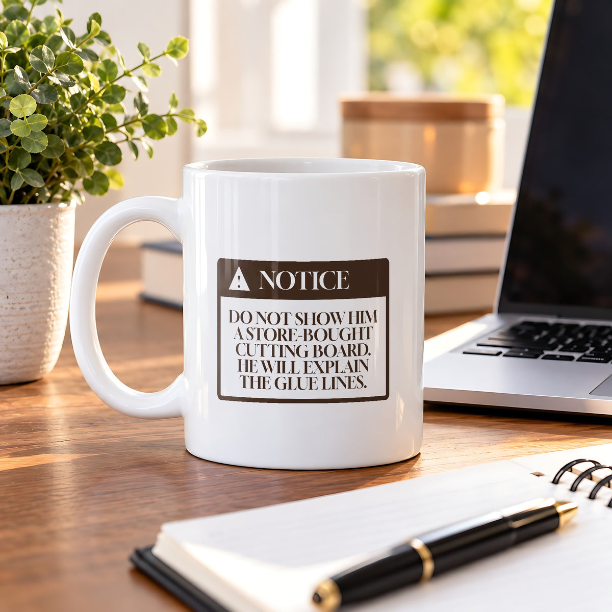 Funny Woodworker Coffee Mug He Will Explain The Glue Lines Notice - photo 4