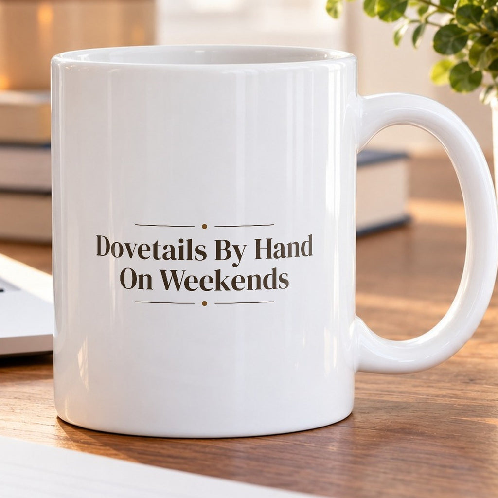 Funny Carpenter Coffee Mug Dovetails By Hand For Carpenters - photo 5