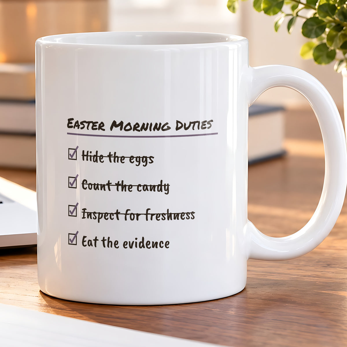 Funny Easter Morning Checklist Coffee Mug For Candy Stealing Parents - photo 5