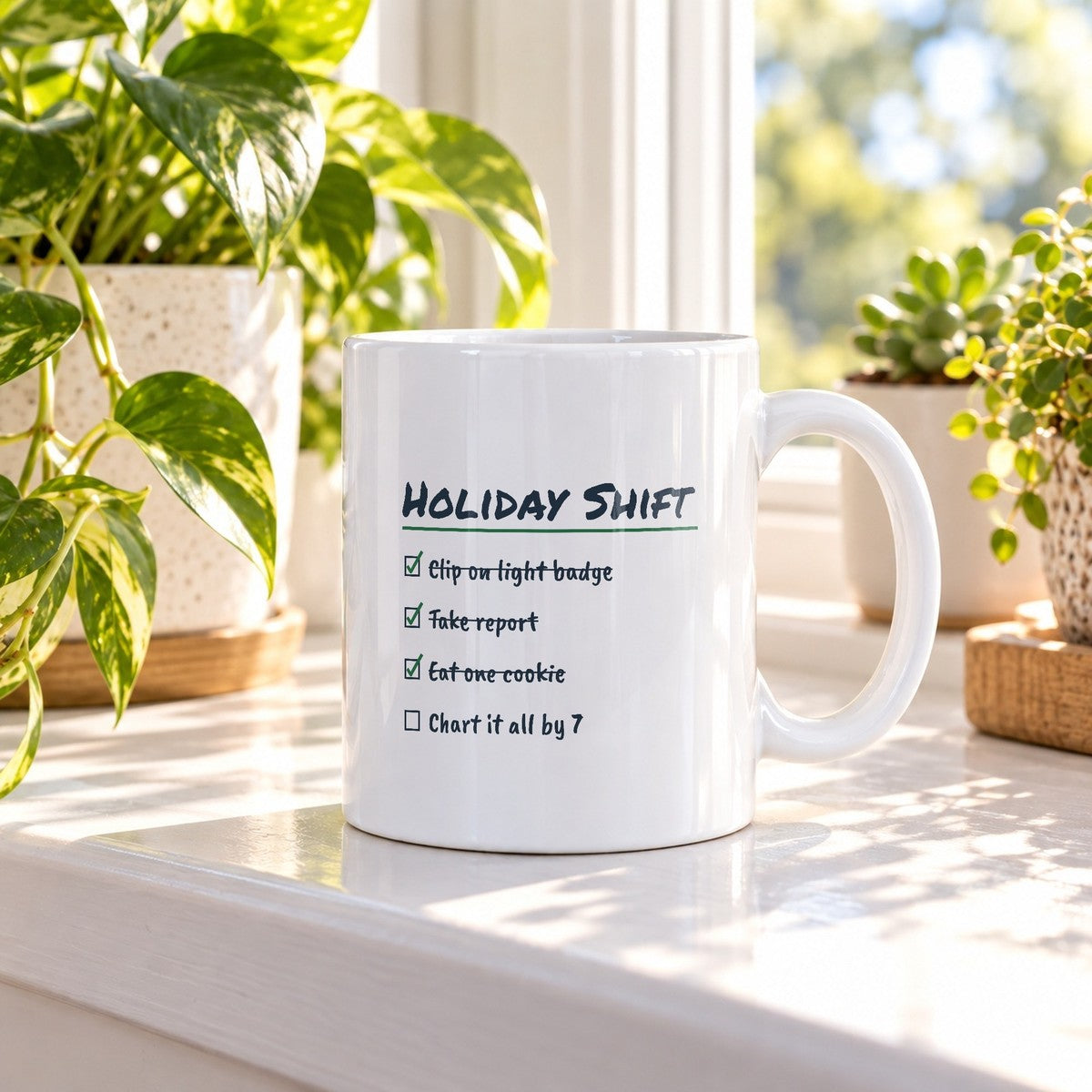 Funny Christmas Nurse Coffee Mug Eat One Cookie Chart It All By 7 - photo 2