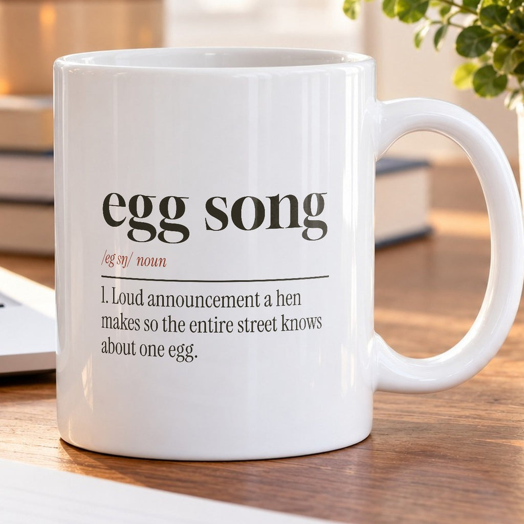 Funny Chicken Coffee Mug Egg Song Dictionary Definition - photo 5