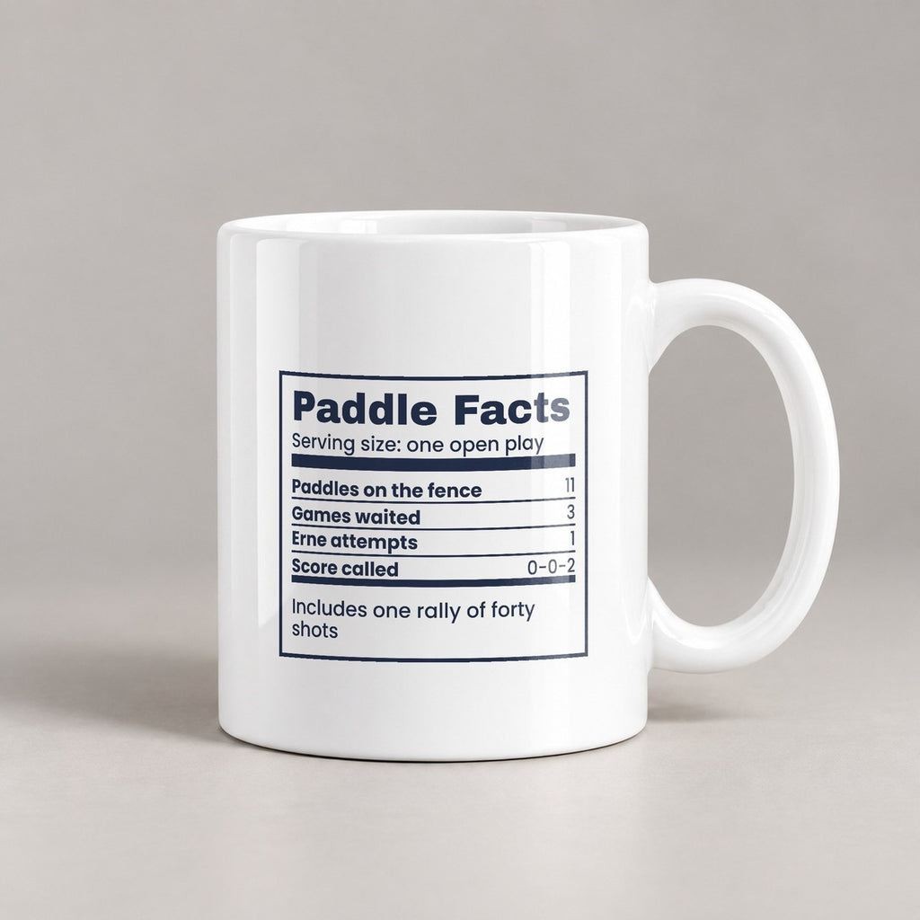 Funny Pickleball Mug Paddle Facts Label For Pickleball Players - photo 3