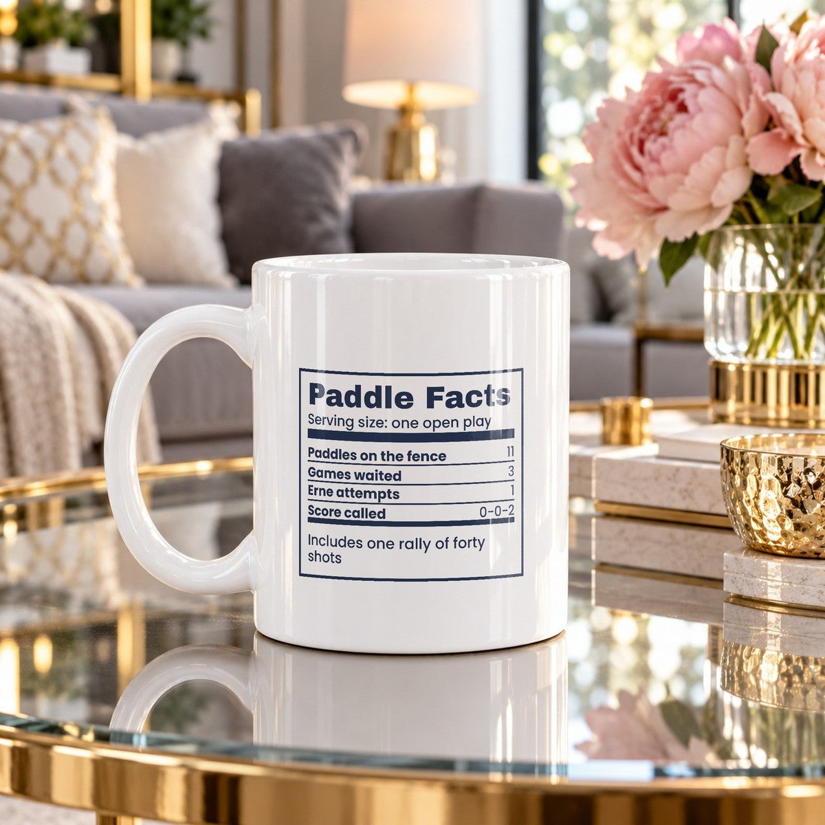 Funny Pickleball Mug Paddle Facts Label For Pickleball Players - photo 4